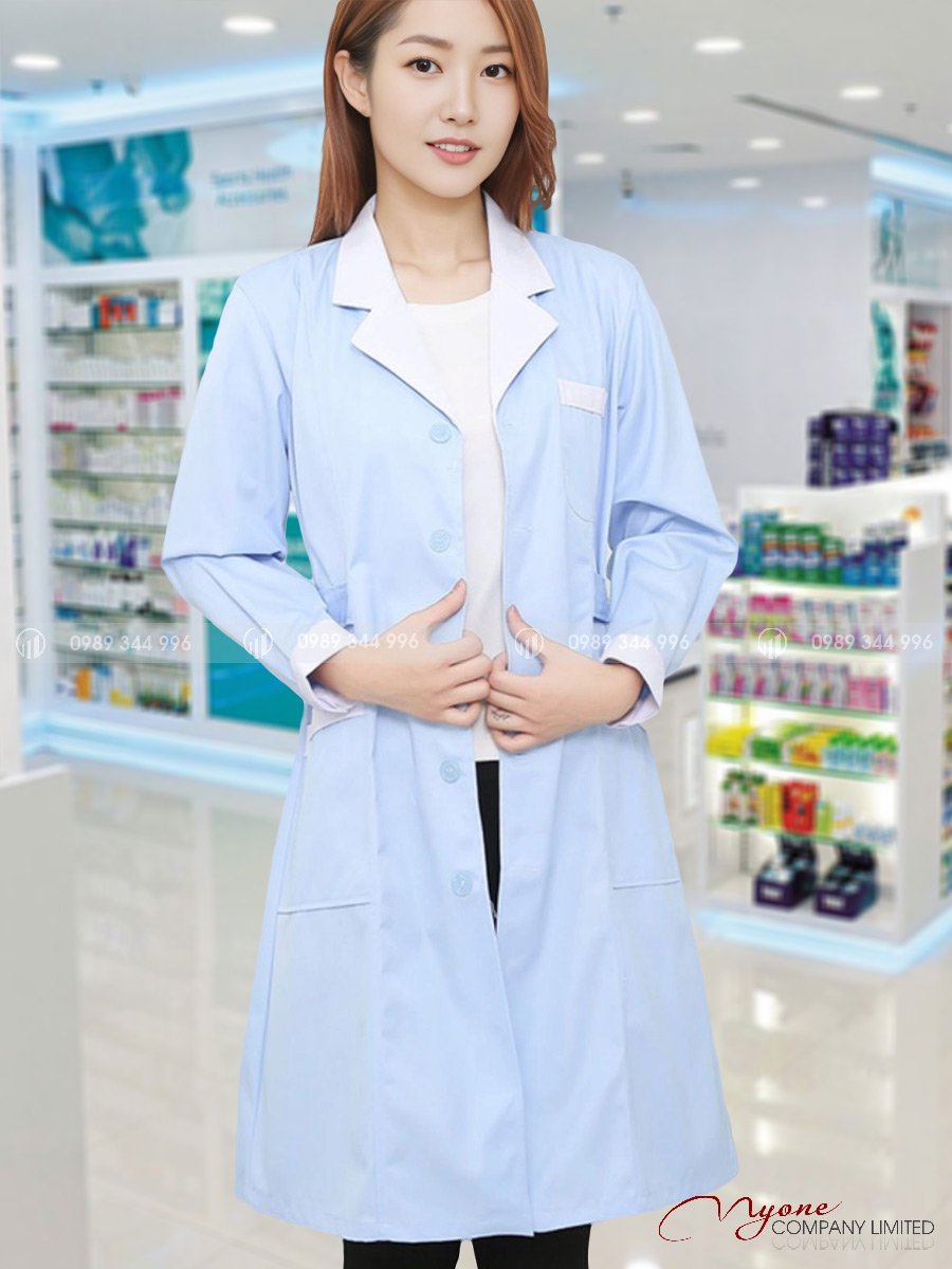 Áo Dược Sĩ Nữ Màu Xanh