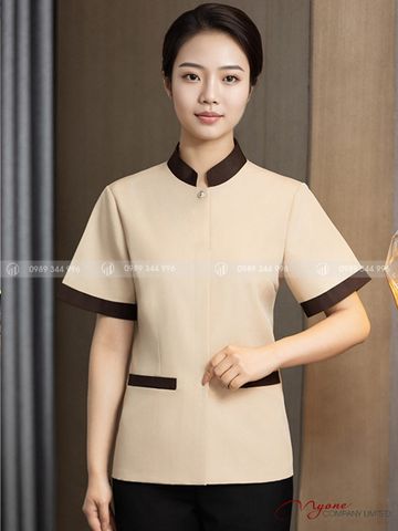 Đồng Phục Áo Buồng Phòng Màu Be