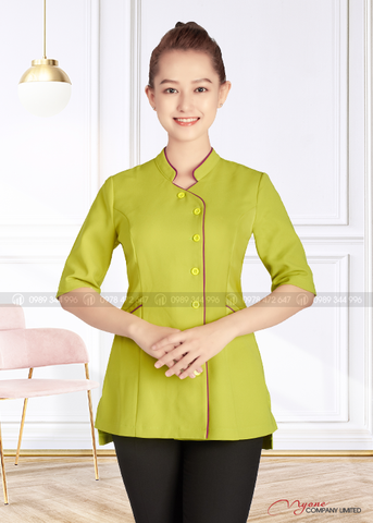 Đồng Phục Áo Spa Xanh