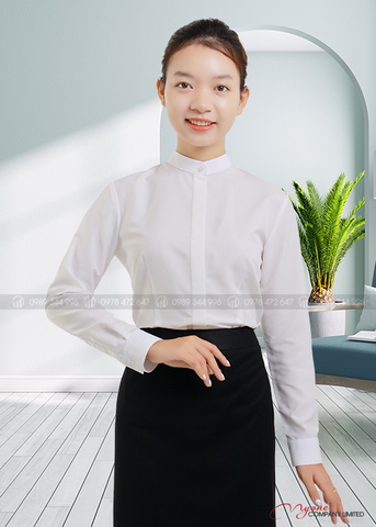 Áo Sơ Mi Nữ Cổ Trụ