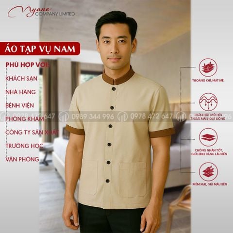 Áo phục vụ, tạp vụ- Nam