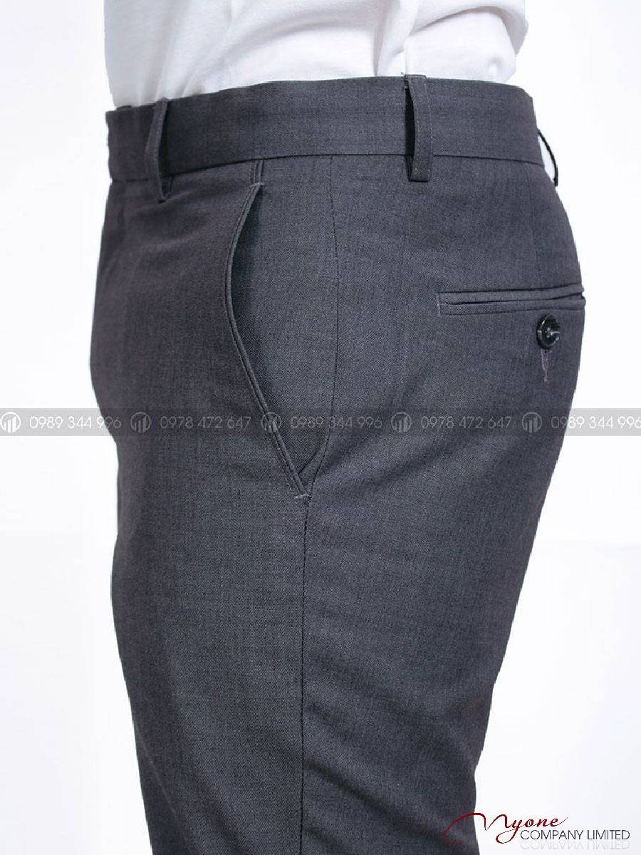 Quần Tây Nam Xám Cao Cấp Slimfit