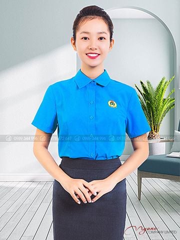 Áo Sơ Mi Công Đoàn Nữ Ngắn Tay - Chống Nhăn