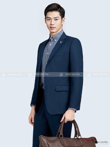 Vest Nam Công Sở Màu Xanh