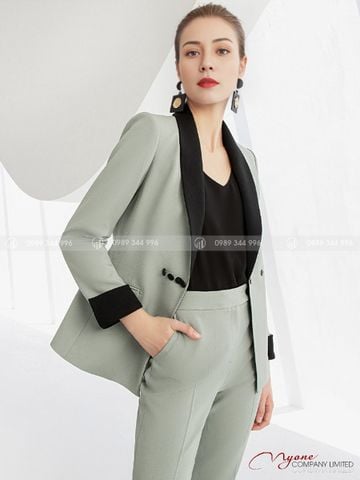 Bộ Vest Quản Lý Nữ Cổ V
