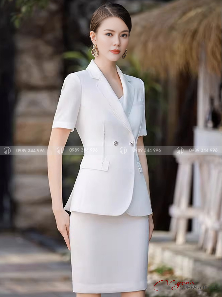 Vest Quản Lý Nữ Màu Trắng