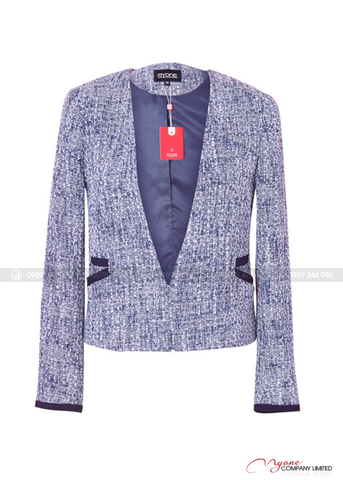 Vest Nữ Không Ve Túi Kiểu