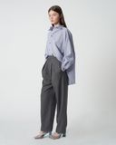  Frill Tailored Trousers - Grey 