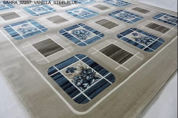 Thảm Sofa cao cấp [07257_VANILLA_STEELBLUE]