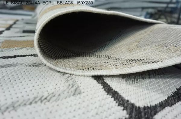Thảm Sofa cao cấp [22414A_ECRU_SBLACK_150X230]
