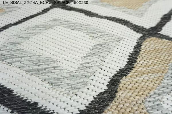 Thảm Sofa cao cấp [22414A_ECRU_SBLACK_150X230]