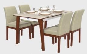 Bàn ghế ăn cao cấp HGB76A-B - HGG76