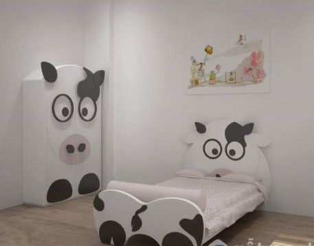 Giường ngủ đơn cho bé hình bò sữa [1126]