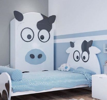 Giường ngủ đơn cho bé hình bò sữa [1126]