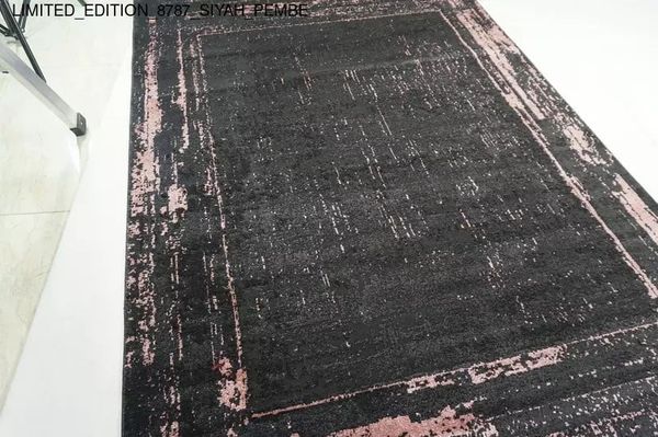 Thảm Sofa cao cấp [8787_SIYAH_PEMBE]