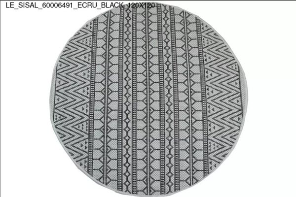 Thảm Sofa cao cấp [60006491_ECRU_BLACK_120X120]