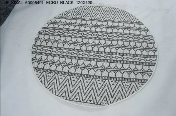 Thảm Sofa cao cấp [60006491_ECRU_BLACK_120X120]