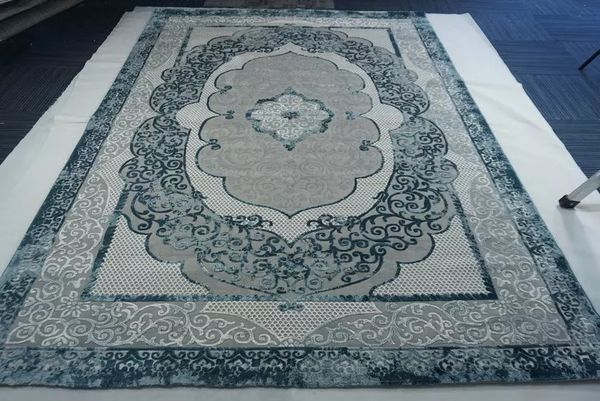 Thảm Sofa cao cấp [7526A_LGREY_SHRINK_BLUE_200X290]