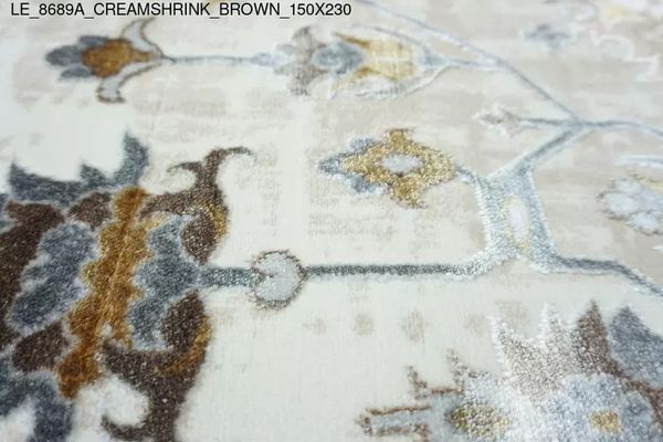 Thảm Sofa cao cấp [8689A_CREAMSHRINK_BROWN_150X230]