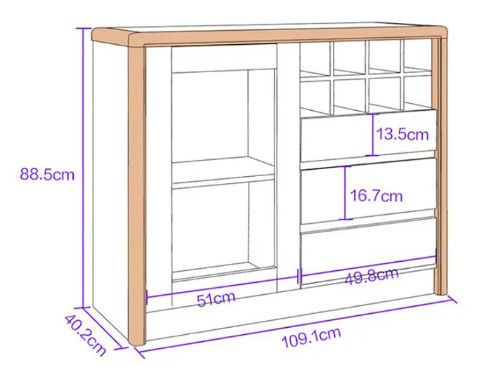 Tủ rượu bằng gỗ gia đình [TR-1208]