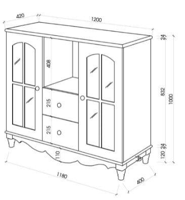 Tủ rượu bằng gỗ gia đình [TR-1241]