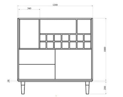 Tủ rượu bằng gỗ gia đình [TR-1213]