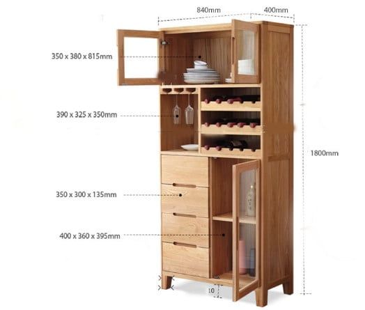 Tủ rượu bằng gỗ gia đình [TR-1229]