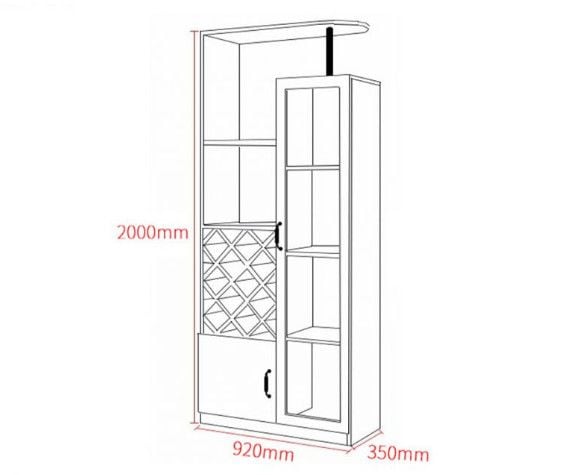 Tủ rượu bằng gỗ gia đình [TR-1230]