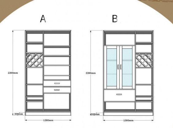 Tủ rượu bằng gỗ gia đình [TR-1232]