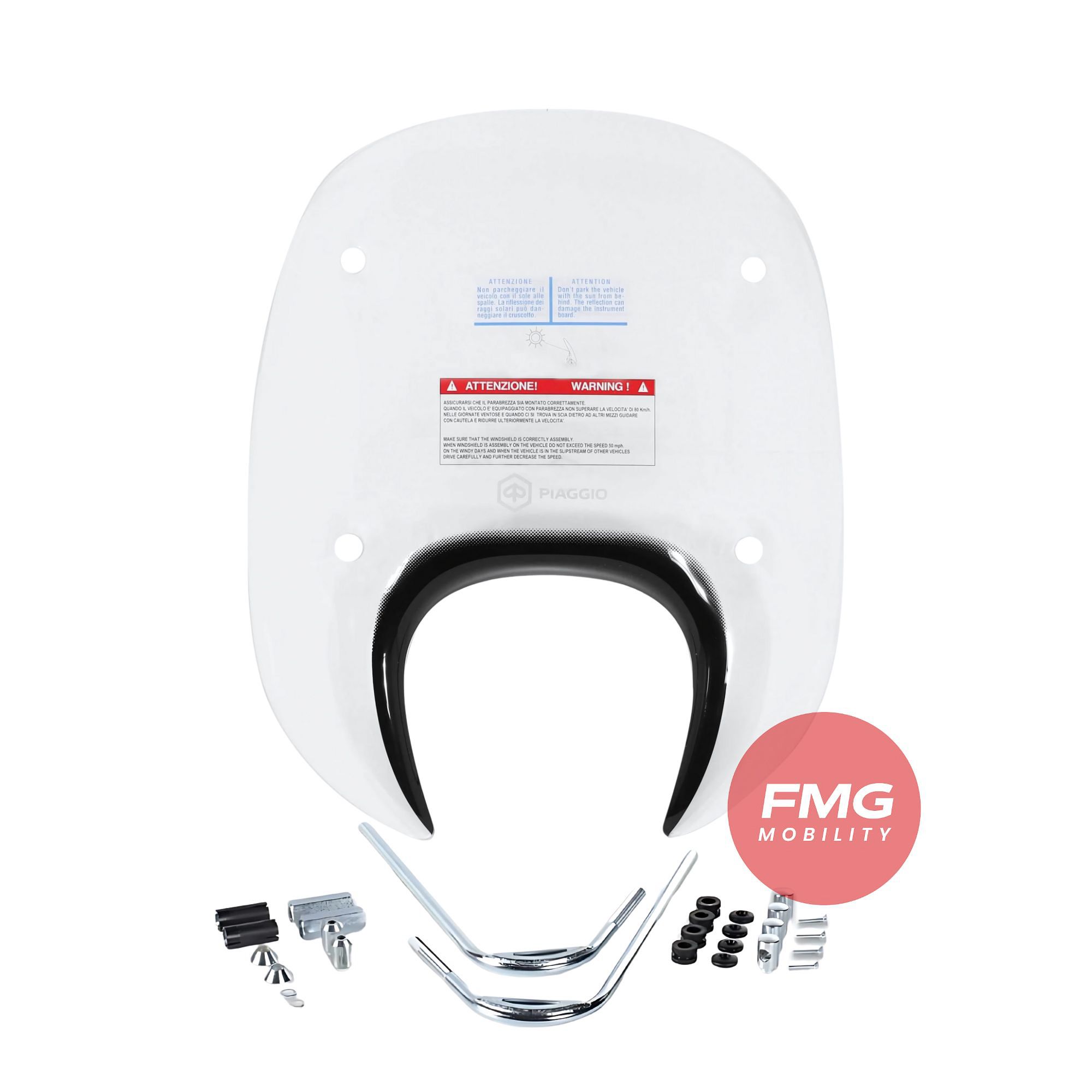 Kính Chắn Gió Trung Trong Suốt Piaggio Medley (2016-2019) - 1B006019