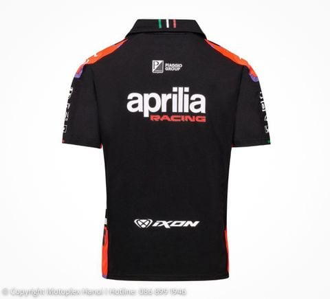 Áo Polo Cotton Teamwear Replica Nero Aprilia