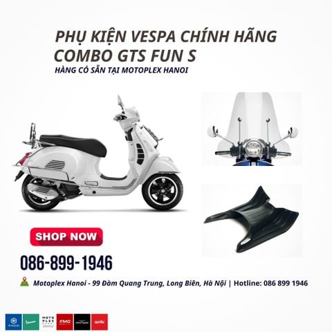 Combo Phụ Kiện Xe Vespa GTS Fun S Chính Hãng