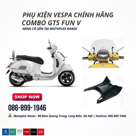 Combo Phụ Kiện Xe Vespa GTS Fun V Chính Hãng