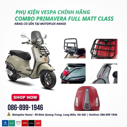 Combo Phụ Kiện Xe Vespa Primavera Full Matt Class Chính Hãng