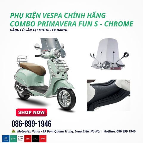 Combo Phụ Kiện Xe Vespa Primavera Fun S - Chrome