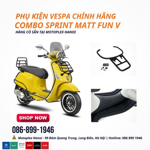 Combo Phụ Kiện Xe Vespa Sprint Matt Fun V Chính Hãng