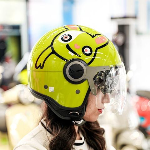 Mũ Bảo Hiểm 3/4 Có Kính Âm Vespa 946 Bunny