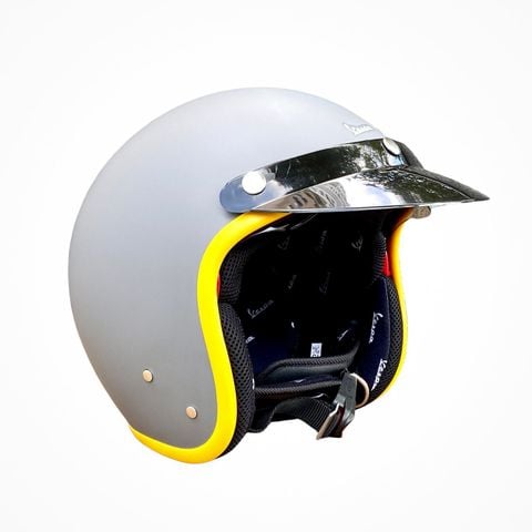 Mũ Bảo Hiểm 3/4 có kính âm Vespa Grey Demi Jet XI
