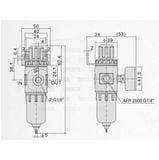  AFR 2000 Van điều chỉnh áp suất khí nén lọc khí 