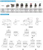  Van khí nén 5 cổng 2 vị trí 5/2 MV 522 PP PPL PB EB LB R (ren 13mm) 
