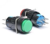  Công tắc nhấn giữ , công tắc nhấn nhả , nút nhấn LA16Y-22 phi 16mm 6 chân 