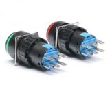  Công tắc nhấn giữ , công tắc nhấn nhả , nút nhấn LA16Y-22 phi 16mm 6 chân 