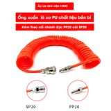  Dây hơi PU khí nén xoắn dài 3m 6m 9m 12m 15m chịu áp lực cao dẻo mềm 