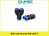  Đầu nối nhanh chia 3 chuyển đổi PW chữ Y PW6-4 PW8-6 PW10-8 PW12-10 