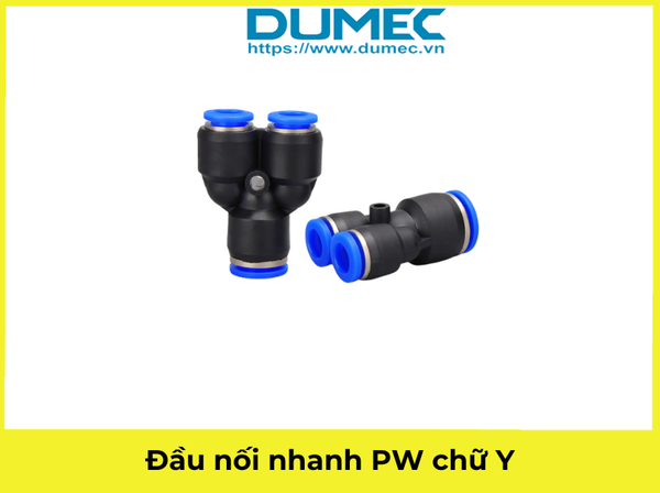  Đầu nối nhanh chia 3 chuyển đổi PW chữ Y PW6-4 PW8-6 PW10-8 PW12-10 