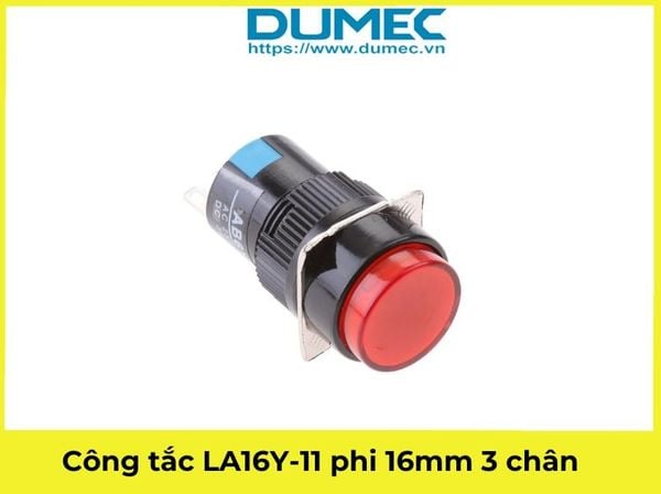  Công tắc nhấn giữ , công tắc nhấn nhả LA16Y-11 phi 16mm 3 chân 