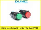  Công tắc nhấn giữ , công tắc nhấn nhả , nút nhấn LA16Y-11D có LED 24V 220V , nút nhấn phi 16mm 5 chân 