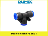  Đầu nối nhanh chia 3 PE chữ T PE4 PE6 PE8 PE10 PE12 PE16 
