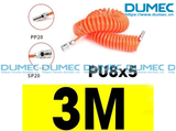  Dây hơi PU khí nén xoắn dài 3m 6m 9m 12m 15m chịu áp lực cao dẻo mềm 