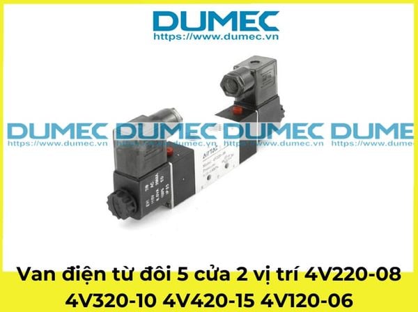  Van điện từ đôi 5 cửa 2 vị trí 4V220-08 4V320-10 4V420-15 4V120-06 